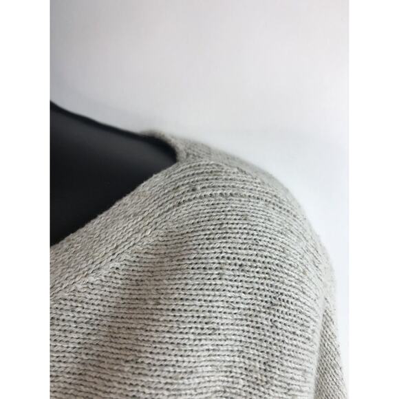 J JILL Pullover Sweater Oatmeal Long Sleeves Boat Neck Silk Cotton Blend Small - Picture 8 of 8